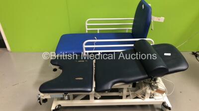 1 x Arjo Huntleigh Akron Hydraulic Patient Couch and 1 x Bristol Maid Hydraulic Patient Couch