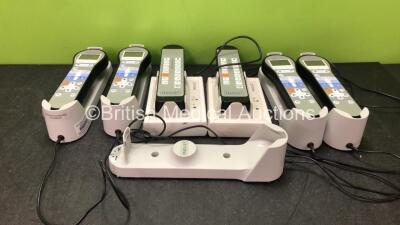 Job Lot Incluiding 4 x Maquet Ref 1160.91A0 Mobile Operating Table Controllers with 5 x Maquet Ref 1009.7OA0 Charging Stations (All Power Up) 2 x Maquet Ref 1150.91CO Mobile Operating Table Controllers with 2 x Maquet Ref 3110.26E9 Charging Stations (Both