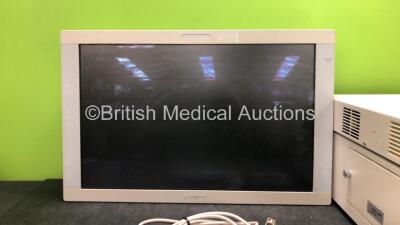 Job Lot Including 1 x Olympus Evis Lucera CV-260 Endoscopy Processor Unit (Power Up) 1 x Olympus Evis Lucera CLV-260 Light Source Unit (Powers Up) 1 x Sony LMD-2450MD LCD Monitor (Untested Due to Missing Power Supply (1 x Olympus MAJ-1156 Keyboard *SN 761 - 4