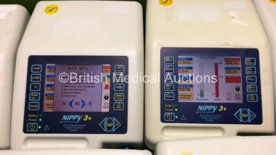 6 x B & D Electromedical Nippy 3+ Ventilators (All Power Up) *SN 20099429, 201010567, 201010201, 201010021. 20088136, 201011500* - 2