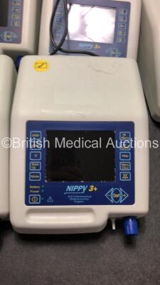 6 x B & D Electromedical Nippy 3+ Ventilators (5 Power Up, 1 No Power) *SN 201010980, 201422107, 201213908, 201010019, 201214251, 201729395* - 3