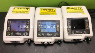 3 x B & D Electromedical Nippy Clearway Cough Assist Ventilator Units (2 Power Up, 1 No Power with Damage-See Photos) *SN 201318535, 201111740, 201316551*