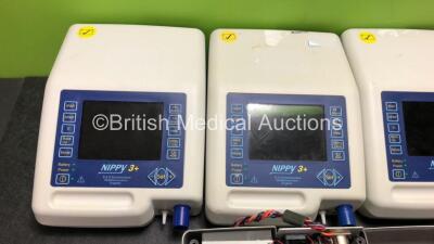 5 x B & D Electromedical Nippy 3+ Ventilators (All No Power, 1 with Missing Port, 1 Spares and Repairs) *SN 201523482, 201010020, 201214570, 201831341, 201011406* - 2