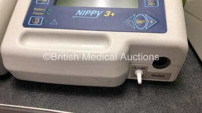 5 x B & D Electromedical Nippy 3+ Ventilators (All No Power, 1 with Missing Port, 1 Spares and Repairs) *SN 201523482, 201010020, 201214570, 201831341, 201011406* - 5