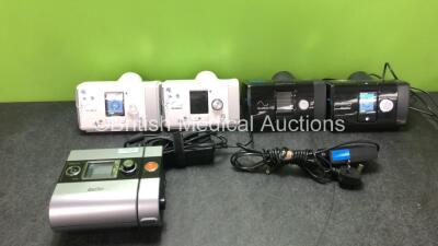 Job Lot of CPAP Units Including 2 x ResMed Airsense 10 CPAP Units with 2 x Power Supplies (Both Power Up, 1 with Missing Cover-See Photo) 2 x ResMed Airsense 10 Autoset CPAP Units with 2 x AC Power Supplies (Both Power Up) 1 x ResMed S9 Airsense 10 CPAP U