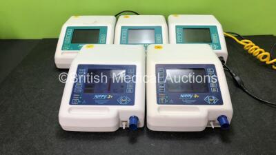 Job Lot Including 2 x B & D Electromedical Nippy 3 + Ventilators and 3 x B & D Electromedical Nippy ST+ Ventilators (All Power Up) *GL*