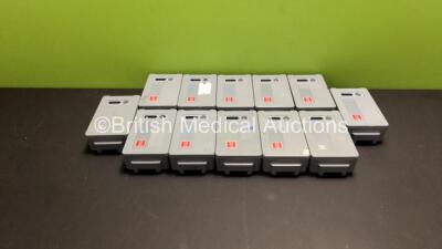 12 x Medtronic Physio Control Lifepak 15 Li-Ion Batteries (All with Charge)