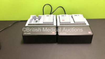 2 x Medtronic Physio Control Redi-Charge 2 Bay Battery Chargers with Medtronic Lifepak 15 Battery Adapter Module and 3 x Batteries (Both Power Up) *012675 / 021501*