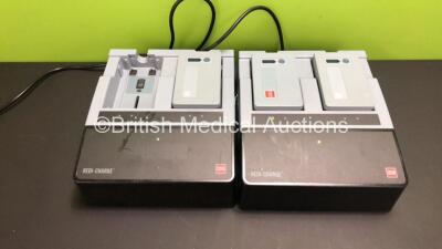 2 x Medtronic Physio Control Redi-Charge 2 Bay Battery Chargers with Medtronic Lifepak 15 Battery Adapter Module and 3 x Batteries (Both Power Up) *012675 / 021501* - 2