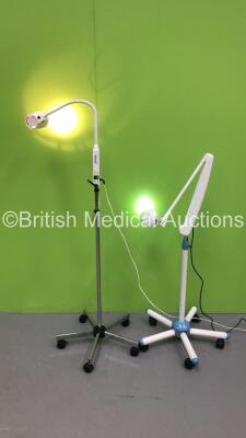 1 x Brandon Medical Patient Examination Lamp on Stand (Powers Up with Good Bulb) and 1 x ACEM Starled1R Patient Examination Lamp on Stand (Powers Up with Good Bulb) *S/N 11R10194-07*