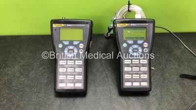 2 x Fluke Biomedical VT Mobile Gas Flow Analyzers Software Version 1.00.65 (1 Power Up, 1 Hold Power with Blank Display Screen-See Photos) *SN 9609008, 9511030*