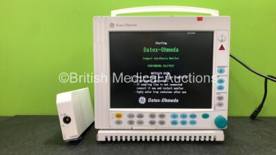 GE Datex Ohmeda Compact Anesthesia Monitor with 1 x GE E-INTPSM Module (Powers Up)