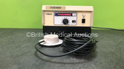 Eschmann TDB60 Electrosurgical Diathermy Unit with Footswitch (Powers Up with Cracked Casing-See Photos)