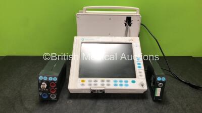 Datex Ohmeda S/5 Patient Monitor with 1 x Datex Ohmeda M-BIS Module (Damaged-See Photo) 1 x Datex Ohmeda M-NESTPR Module Including ECG, SpO2, T1, T1, P1, P2 and NIBP Options *Spares and Repairs*
