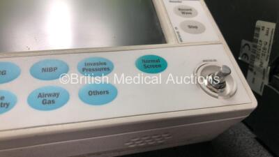 Datex Ohmeda S/5 Patient Monitor with 1 x Datex Ohmeda M-BIS Module (Damaged-See Photo) 1 x Datex Ohmeda M-NESTPR Module Including ECG, SpO2, T1, T1, P1, P2 and NIBP Options *Spares and Repairs* - 4