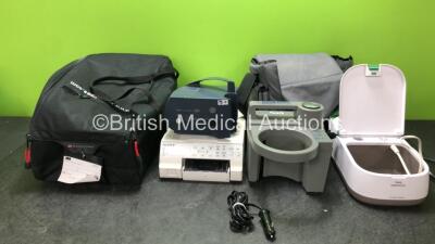 Mixed Lot Including 1 x 3M 790101 3M Speedglas Carry Bag, 1 x Sony UP-25MD Color Video Printer (Powers Up) 1 x PARI TurboBoy Nebulizer (Powers Up) 1 x Philips Respironics Innospire Deluxe Nebulizer (Powers Up) 1 x DeVilbiss Suction Unit with 1 x AC Power