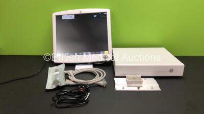 GE Carescape B850 Emergency Care Monitoring System with D19KT Monitor and Cables (Powers Up, Small Mark to Screen - See Photos)