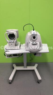 Zeiss Visante OCT Anterior Segment Imaging Unit Model 1000 and Zeiss Atlas 9000 Corneal Topography System on Motorized Table with Keyboard (HDD Removed in Both Units) * Mfd 2010 * * SN 9000-2771*