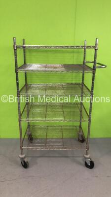 Metal Storage Shelving on Wheels