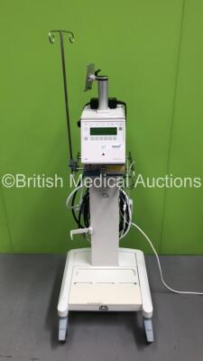 Drager Babylog 8000 Plus Ventilator Ref 8409200-45 on Stand Version 5.01 - Running Hours 36421 with Hoses (Powers Up) *S/N ARXK-0045*