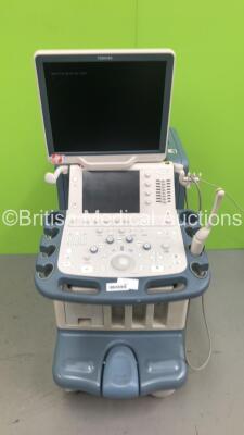 Toshiba Aplio XG SSA-790A Flat Screen Ultrasound Scanner *S/N 99F0914256* **Mfd 01/2009** with 1 x Transducer / Probe (PVT-661VT *Mfd 12/2008*) and Sony UP-D897 Digital Graphic Printer (HDD REMOVED)