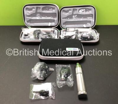 3 x Welch Allyn Ophthalmoscopes with Attachments in Cases