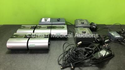 Job Lot Including 3 x Philips REMstar Pro C-Flex CPAP Unit with 1 x System One Humidifier Unit and 1 x AC Power Supply (All Power Up) 3 x ResMed S9 Elite CPAP Unit with 1 x ResMed H5i Humidifier Unit and 2 x AC Power Supplies (All Power Up)