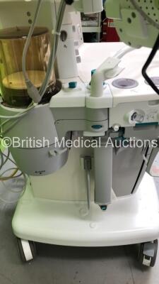 Datex-Ohmeda S/5 Avance Anaesthesia Machine Software Version 06.10 with Bellows, Hoses and GE Type F-CUB-12-GG1 Module Rack (Powers Up with 1 x Faulty Wheel) * SN ANBP00381* - 4