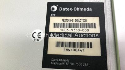 2 x Datex Ohmeda Aestiva / 5 Wall Mounted Induction Anaesthesia Machines with Hoses *AMWF00447 / AMWF00446* - 3