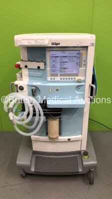Drager Primus Infinity Empowered Anaesthesia Machine Software Version - 4.30.00 Operating Hours - Ventilator 8230 h - Mixer 39911 h with Hoses (Powers Up) *S/N ASCJ-0062*