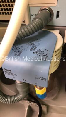 Drager Primus Infinity Empowered Anaesthesia Machine Software Version - 4.30.00 Operating Hours - Ventilator 8230 h - Mixer 39911 h with Hoses (Powers Up) *S/N ASCJ-0062* - 6