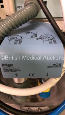 Drager Primus Infinity Empowered Anaesthesia Machine Software Version - 4.53.03 Operating Hours - Ventilator 337 h - Mixer 1627 h with Hoses (Powers Up) *S/N ASCJ-0077* - 6