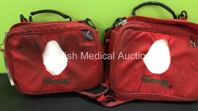 Job Lot Including 1 x Laerdal HeartStart FR2+ Defibrillator and 1 x Philips HeartStart FR2+ Defibrillator with 4 x Batteries (Install Dates - 02/2019, 06/2026, 06/2026 and 02/2022) 4 x Skintact DF27NC Electrodes (Expiry Dates - 2 x 2023 and 2 x 2022) and - 5