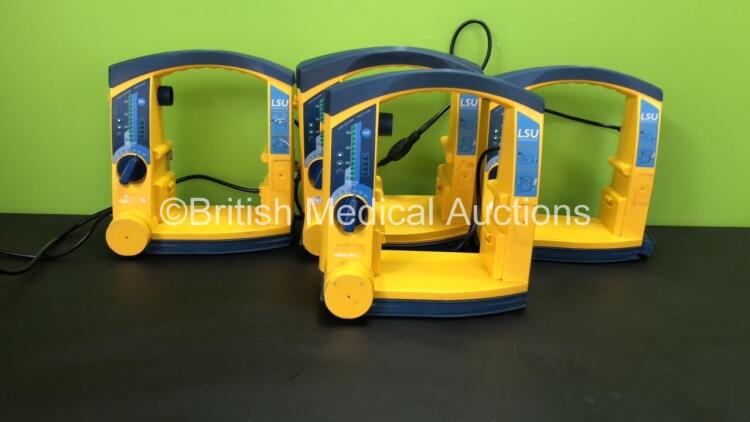 4 x Laerdal Suction Units (All Power Up, All Damaged Casing - See Photos) *78061687263 / 78241468787 / 78391360333 / 78381360183*