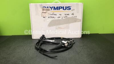 Olympus GIF-XQ260 Video Gastroscope in Case - Engineer's Report : Optical System - No Fault Found, Angulation - No Fault Found, Insertion Tube - No Fault Found, Light Transmission - No Fault Found, Channels - No Fault Found, Leak Check - No Fault Found *