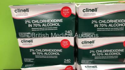 Approximately 2400 x Clinell Alcohol Sachet Wipes - 2