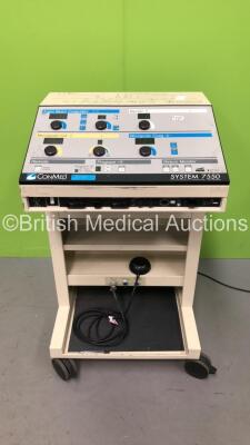 ConMed System 7550 Electrosurgical Generator +ABC Modes with Footswitch (Powers Up)