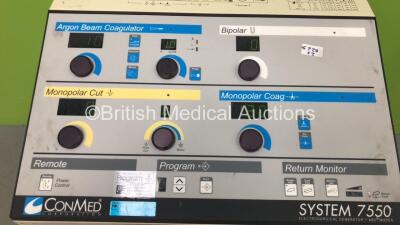 ConMed System 7550 Electrosurgical Generator +ABC Modes with Footswitch (Powers Up) - 3