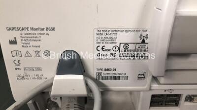 GE Carescape B650 Touch Screen Patient Monitor *Mfd - 07/2010* (Damage to Casing - See Photos) - 6