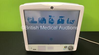 GE Carescape B650 Touch Screen Patient Monitor *Mfd - 03/2012* (Damage to Casing and Wear to Alarm Button - See Photos)