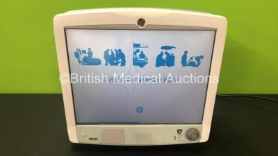 GE Carescape B650 Touch Screen Patient Monitor *Mfd - 03/2012* (Damage to Casing and Wear to Alarm Button - See Photos)