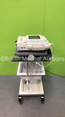 GE Mac 1200 ST ECG Machine on Stand with 10 Lead ECG Leads (Powers Up) *101057791*