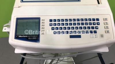 Mortara Instrument ELI 250 ECG Machine on Stand with 1 x 10-Lead ECG Lead (Powers Up) *105462275163* - 2