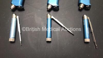 Job Lot Including 3 x MicroAire 5641 Smart Driver Duo Handpieces, 3 x MicroAire Electric Motor 5000ET Handpieces, 2 x Connection Leads, 3 x MicroAire 5950 Hall Style Keyless Sag Saw Attachments, 2 x MicroAire 5641-045 Wire Driver Attachments, 2 x MicroAir - 2