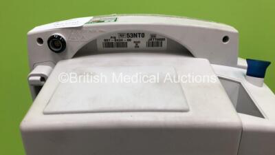 1 x Welch Allyn 53NTO Patient Monitor on Stand and 1 x Mindray Accutorr Plus Patient Monitor with 2 x Leads (Both Power Up) *JA115680 / A726311-K2* - 4