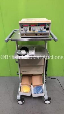 Eschmann TD411RS Minimal Invasive Surgery Unit on Eschmann ST80 Suction Trolley with 3 x Footswitches and 1 x Electrode Cable (Powers Up with Alarm) *4RSF-9C-1084*