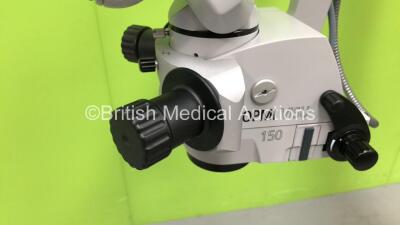 Zeiss OPMI Visu 150 Surgical Microscope with 2 x Zeiss F170 Binoculars, 2 x 12,5x Eyepieces, Zeiss f200 APO Lens on Zeiss S7 Stand and Footswitch (Powers Up with Good Bulb) *374844* - 4