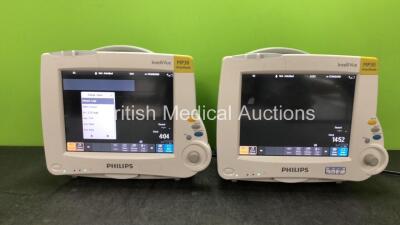 2 x Philips IntelliVue MP30 Anesthesia Patient Monitors (Both Power Up) *SN DE728A8565, DE728A8562*