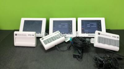 3 x Edwards Lifesciences EV1000M Monitors with 3 x Edwards Lifesciences EV1000DB Databoxes and 2 x AC Power Supplies (All Power Up) *SN 151297087, EVD55952, EVD55950, EVD55914, 345143118, 334675134*