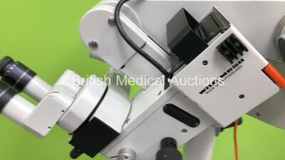 Wild Heerbrugg M650 Surgical Microscope on Wild Heerbrugg MS-C Stand with 2 x 10x/21 Eyepieces, f-200mm Lens and Training Arm (Powers Up) - 6